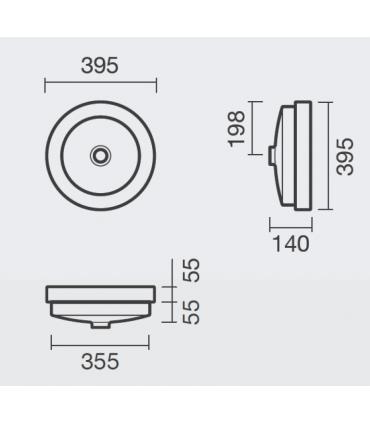 Lavabo circulaire diametre Sanitana collection circle céramique blanc.