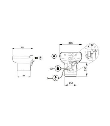 Macerator wc including toilet, Sanicompact Luxe Silence, SFA