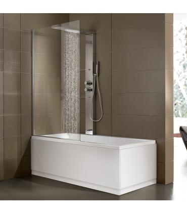 Baignoire gauche avec box Era blanc avec colonne douche