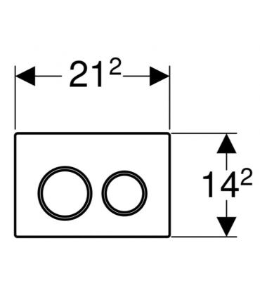 Placca di scarico Geberit Omega 20, 2 tasti art.115.085.KH.1