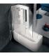 Bathtub right with shower box Duo white with hydro shower
