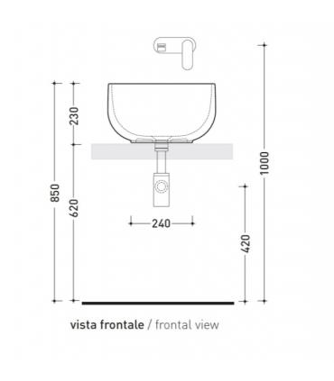 Countertop Washbasin Flaminia Saltodacqua SD42L