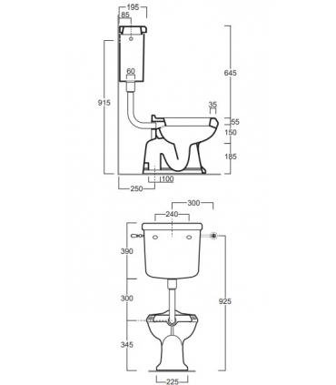 Reservoir a' dos Simas collection Arcade pour wc AR801 ou AR811