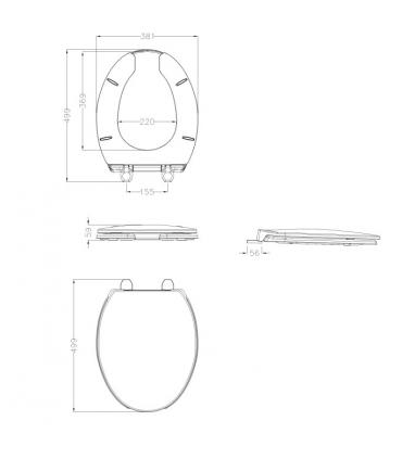 Siège de toilette pour handicapés Ponte Giulio Casual +