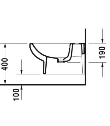 Wall mounted bidet Duravit, Durastyle Basic, white