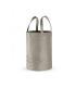 Laundry basket, Lineabeta, collection Sesti, model 707, bag shape with handle, grey