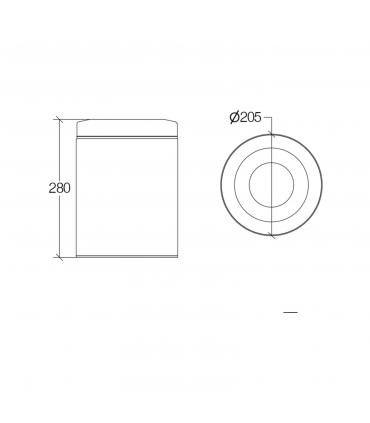 Poubelle, Lineabeta, Basket Series art. 5355 en acier inoxydable