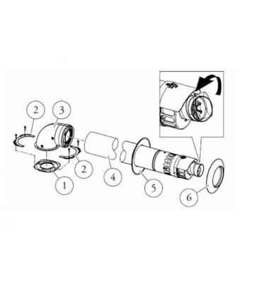 Kit fumi orizzontale 60/100 con terminale orientabile Immergas 3.024267