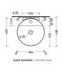 Lavabo sospeso a parete tondo Ceramica Flaminia Twin TW42S