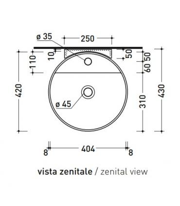 Lavabo rond suspendu Ceramica Flaminia Twin