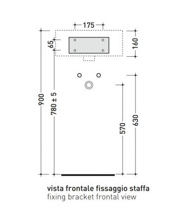 Lavabo sospeso a parete tondo Ceramica Flaminia Twin TW42S