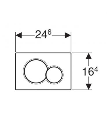 Sigma20 New plate 2 buttons Geberit 115.882.KN.1 satin and chrome