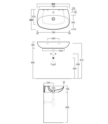 Miscelatore lavabo Nobili serie ABC eco con scarico