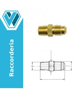 Wigam 48F6 nipplo diritto 3/8'' per 1/4''