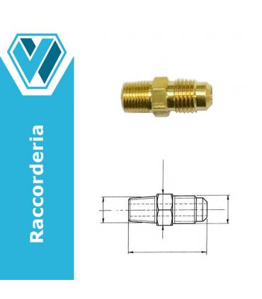 Wigam 48F6 straight nipple 3/8 '' for 1/4 ''