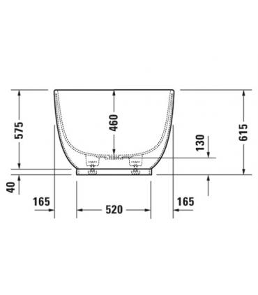 Baignoire centre de la chambre  Duravit Luv 180x85 blanc opaque