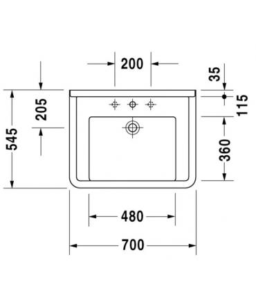 Lavabo Vital Duravit Starck 3 per disabili