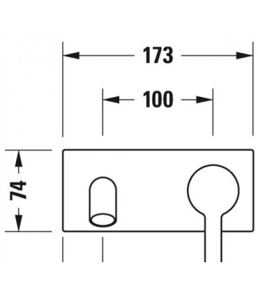 Parties externe pour mitigeur lavabo, Duravit collection C.1