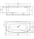 Vasca da bagno Ideal Standard serie Dea art.T9940 180X80 bianco e nero