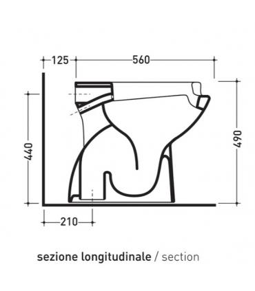 vaso wc-bidet ergonomico multifunzione Flaminia Disabili art.G1007