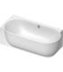 Bathtub  angular  left Duravit Luv with panels  in Durasolid