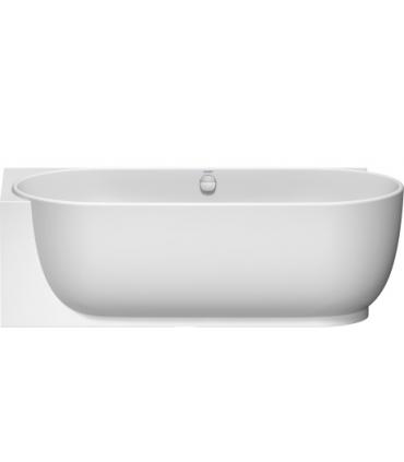 Bathtub  angular  left Duravit Luv with panels  in Durasolid