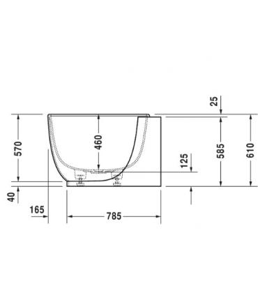 Baignoire angulaire gauche Duravit Luv avec panneaux in Durasolid