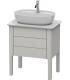 Base lavabo a pavimento, Duravit collezione Luv 2 cassetti