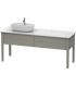 Base lavabo sur le sol pour lavabo à gauche, Duravit collection Luv 2 tiroirs