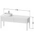 Base lavabo sur le sol pour lavabo à gauche, Duravit collection Luv 2 tiroirs