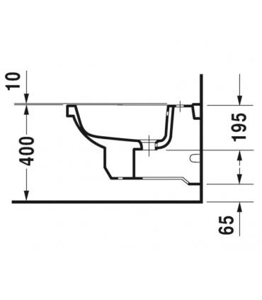 Bidet suspendu monotrou, Duravit collection 1930