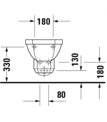 Bidet suspended  single hole, Duravit series  1930