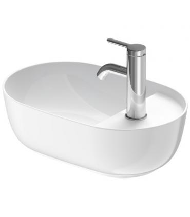 Lavabo da appoggio Duravit Luv con piano rubinetteria laterale