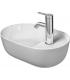 Lavabo da appoggio Duravit Luv con piano rubinetteria laterale