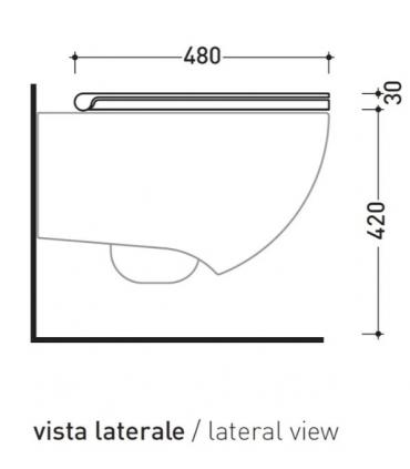 Abattant    en thermodurcissable  Flaminia Io2.0