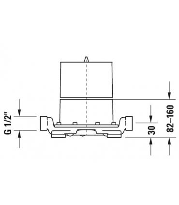 Body  built-in  per mixer  bathtub  on the floor, Duravit series  C.1