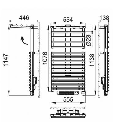 Scaldasalviette elettrico Get Up Air di Irsap con booster
