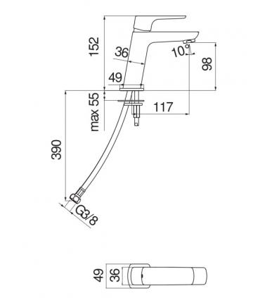 Washbasin mixer   Nobili series  Acquaviva without  drain