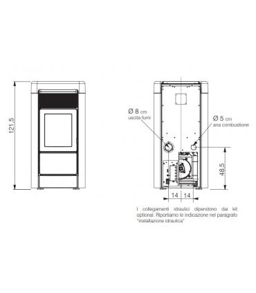 Italian Camini Layma Idro pellet thermo stove