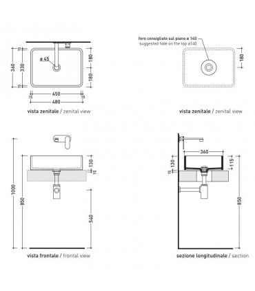 Flaminia Miniwash Multiposition Washbasin