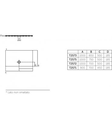 Receveur douche céramique Ideal Standard Strada antiderapants