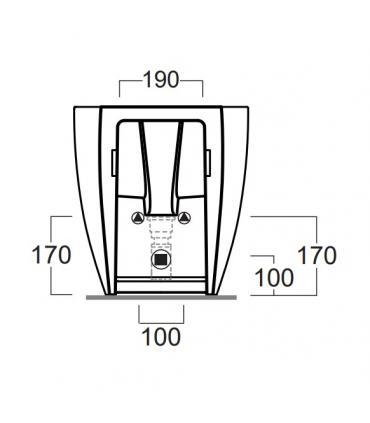 Bidet filo parete a pavimento Simas Henges HE04