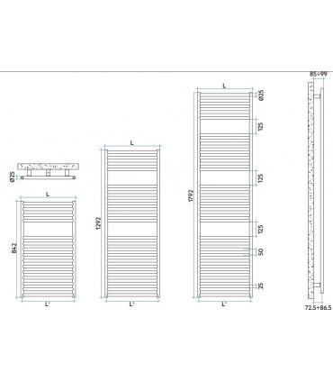 Irsap Stilè chromed towel warmer