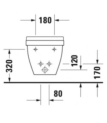 Wall mounted bidet single hole, Duravit, Starck 3, 2230150000