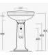 Column Washbasin, Simas collection Londra LO915