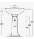 Column Washbasin, Simas collection Londra LO915