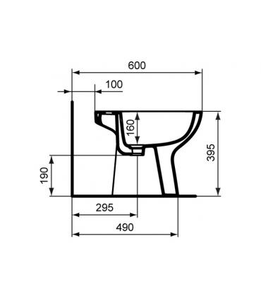 Bidet a pavimento Ceramica Dolomite Quarzo E8862