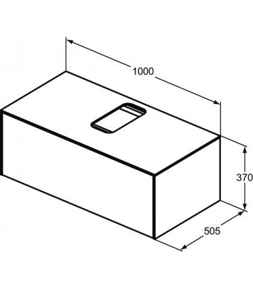 Mobile lavabo laccato con un cassetto, Ideal Standard Conca