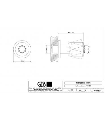 Adjustable side shower Gessi Tondo series art.13375