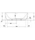 Bathtub  room center  Duravit Luv 180x85 white opaque